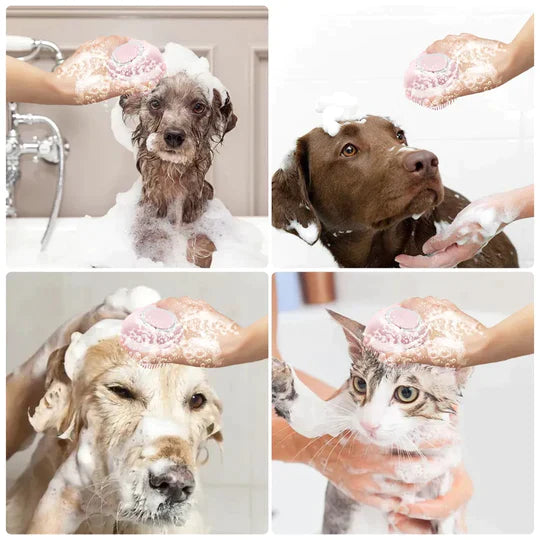 PawShine™ Posebna ščetka za šamponiranje hišnih ljubljenčkov | 1+1 BREZPLAČNO